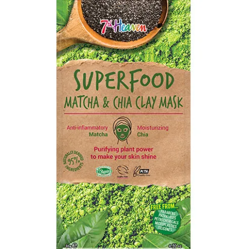 Ansigtmaske Superfood Matcha & Chia 7th Heaven