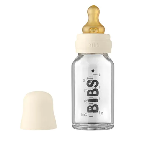 Baby Glass Bottle Complete Set Latex 110ml Ivory