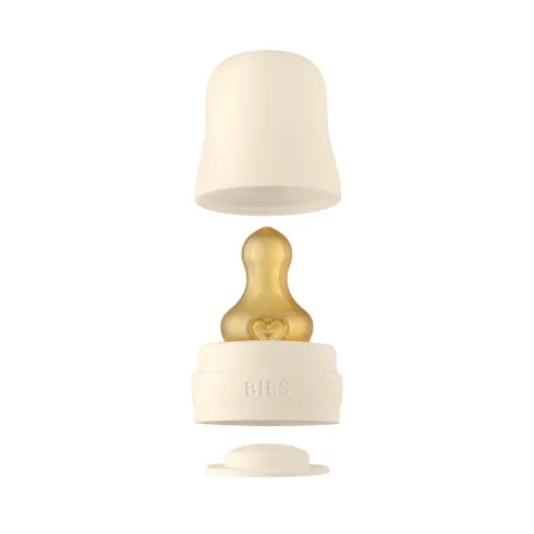 Baby Glass Bottle Complete Set Latex 110ml Ivory