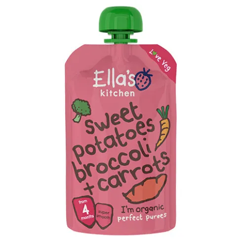 Babymos søde kartofler, broccoli & gulerod 4 mdr. Økologisk