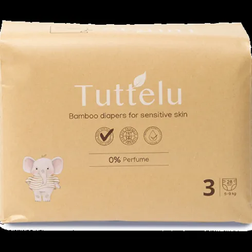 Bambus bleer til sensitiv hud | Tuttelu 3, 5-9 kg