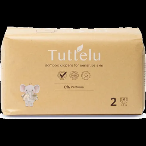 Bambus bleer til sensitiv hud | Tuttelu 2, 3-6 kg