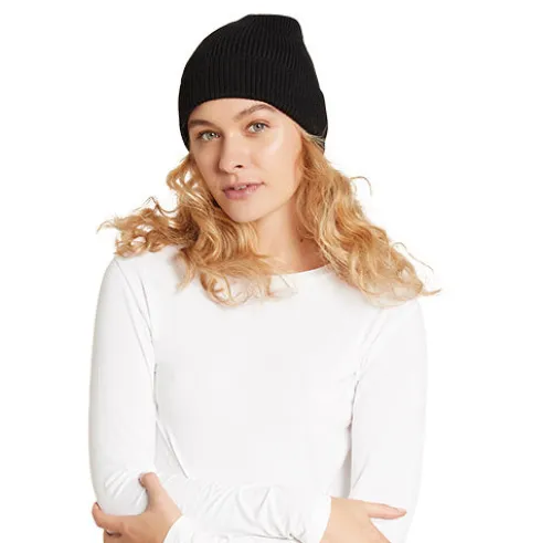 Beanie Hue Ribbed Knit Sort One-size