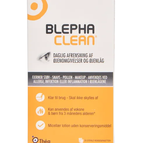 Blephaclean Vådservietter Til Øjnene | 20 stk