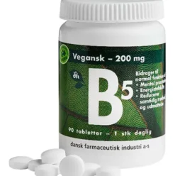 B5 vitamin 200 mg Vegansk