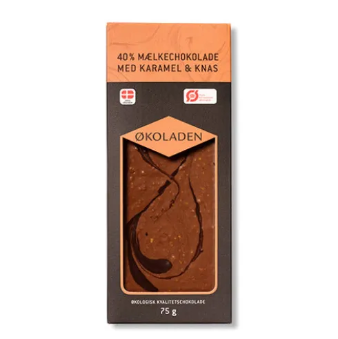 Chokolade Mælk Karamel/knas Økologisk 40%