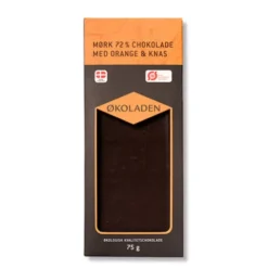 Chokolade Mørk Orange/knas Økologisk 72%