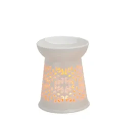 Duftlampe Blomst Hvid H:13 Cm / B: 10 Cm