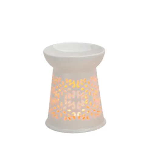 Duftlampe Blomst Hvid H:13 Cm / B: 10 Cm