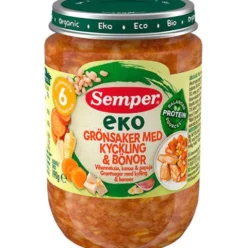 Eko Grøntsager Med Kylling & Bønner Økologisk
