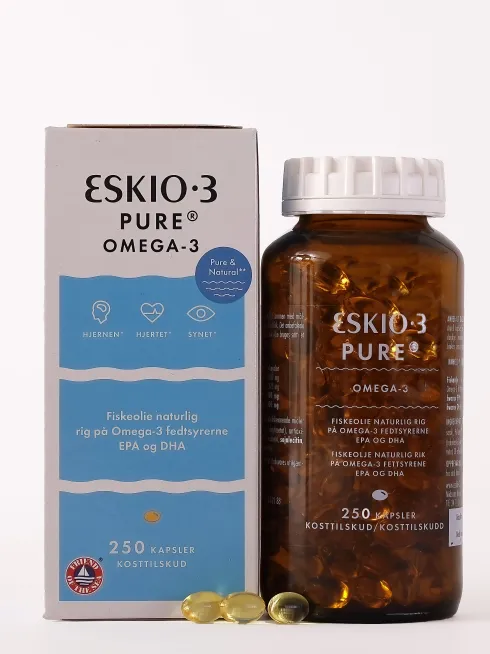 Fiskeolie Pure Omega-3 | 2 x 250 kapsler