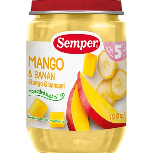 Frugtpure Med Mango & Banan Fra 5 Mdr.