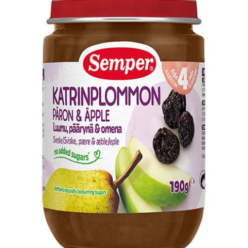 Frugtpure Med Sveske, Pære & Æble 4 Mdr.