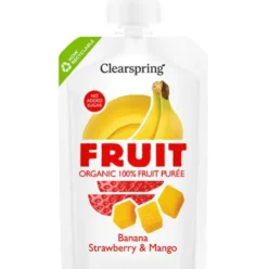Frugtpuré Økologisk 100 g | Banan Jordbær & Mango