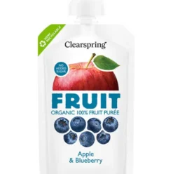 Frugtpuré Økologisk 100 g | Æble & Blåbær