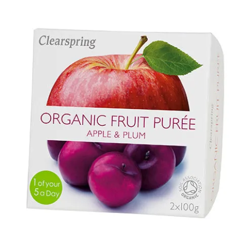 Frugtpuré Økologisk 200 g | Æble & Blomme