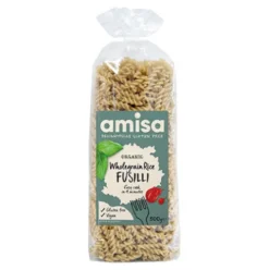 Fuldkornsris Fusilli Pasta Økologisk