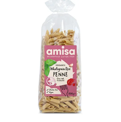 Fuldkornsris Penne Pasta Økologisk