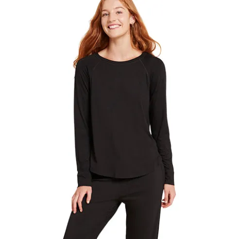 Goodnight Raglan Sleep Top Black | Str. M