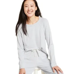 Goodnight Raglan Sleep Top Dove | Str. L