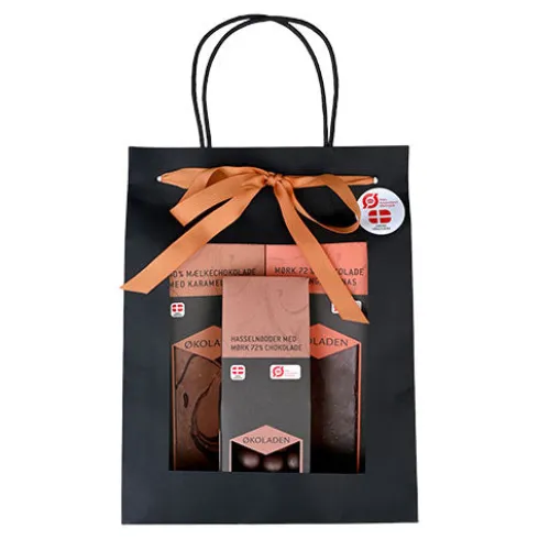 Gourmet Gavepose Orange Økologisk M. 2 Chokoladeplader