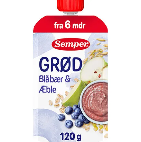 Grød Med Blåbær Og Æble Fra 6 Mdr.