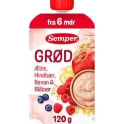 Grød Med Æble, Hindbær, Banan, Blåbær Fra 6 Mdr.