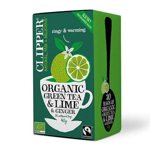 Grøn Te M. Lime & Ingefær Økologisk
