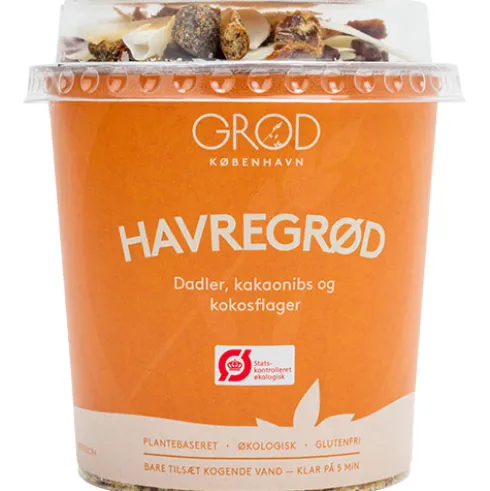 Havregrød m dadler, kakaonibs & kokosflager Økologisk