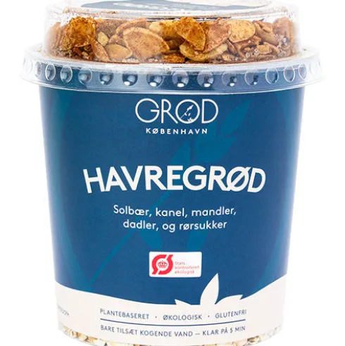 Havregrød m. solbær, kanel, mandler, dadler Økologisk & rørsukker