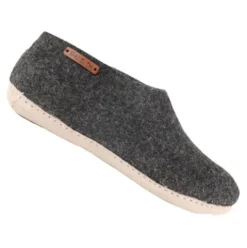 Hjemmesko m. Læder Sål Dark Grey | 37