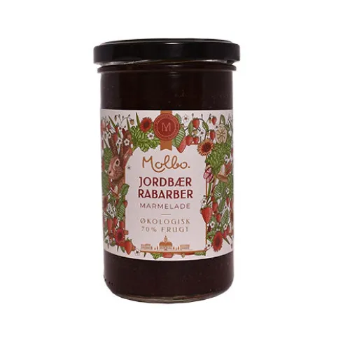 Jordbær & Rabarber Marmelade Molbo, Økologisk