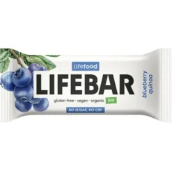Lifebar Blåbær Quinoa Raw Økologisk