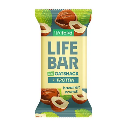 Lifebar Havre Snack Protein Hazelnut Crunch Økologisk