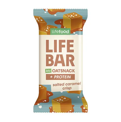 Lifebar Havre Snack Protein Salted Caramel Crisp Økologisk