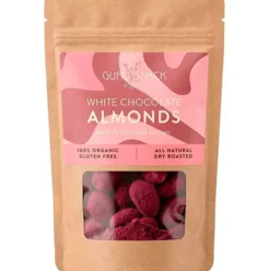 Mandler m. hvid chokolade, aronia & lemon Økologisk
