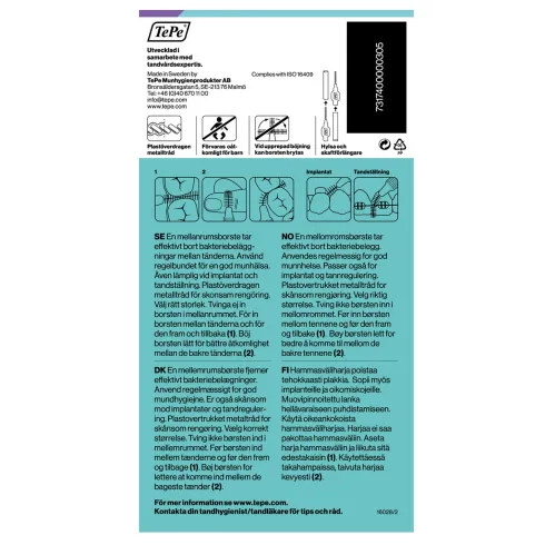 Mellemrumsbørster | 1,1 mm Lilla