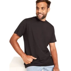 Men's Classic Crew Neck T-shirt Sort | Str. M