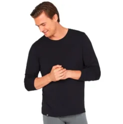 Men´s Long Sleeve Crew Neck T-shirt Sort | Str. M