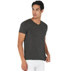 Men´s V-neck T-shirt Dark Marl | Str. S