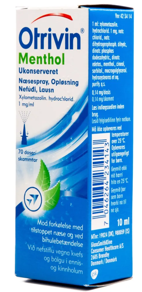 Menthol ukonserveret 1 mg/ml