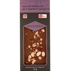 Mælkechokolade M. Brændte Mandler Økologisk