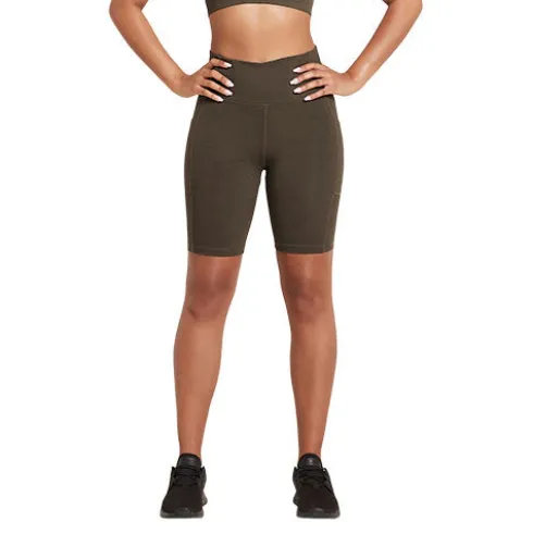 Motivate 8" High-waist Shorts Dark Olive | Str. S