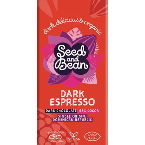 Mørk Chokolade 58% Kaffe Espresso Økologisk