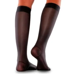 Nylon Knæstrømpe Sort | XL
