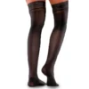 Nylon Stay Up Kompressionsstrømpe Sort | M