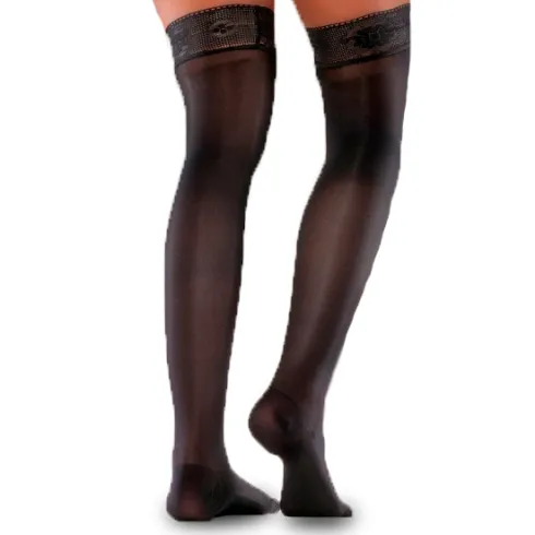 Nylon Stay Up Kompressionsstrømpe Sort | M