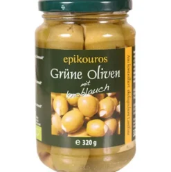 Oliven Grønne m. Hvidløg Økologisk