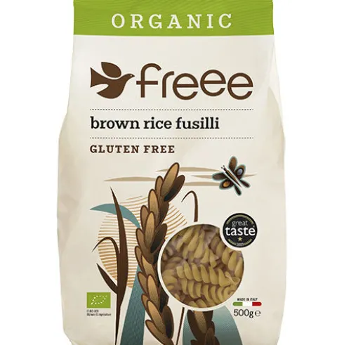 Organic Brun Ris Fusilli Skruer Gl. Fri Doves Økologisk | 500 gr