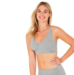 Padded Shaper Crop Bra Lysegrå | Str. Xl